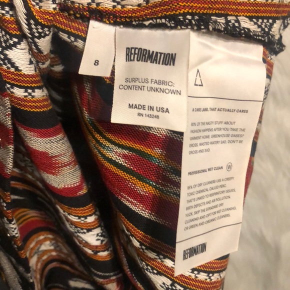 Reformation Bronco Lace Up Mini Dress Size 8 - Picture 8 of 8